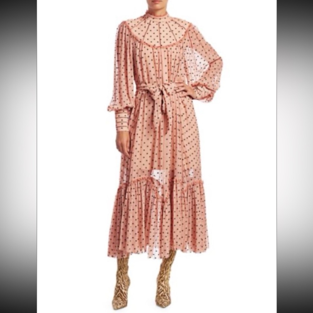 ZIMMERMANN Eye Spy Silk Polka Dot Dress